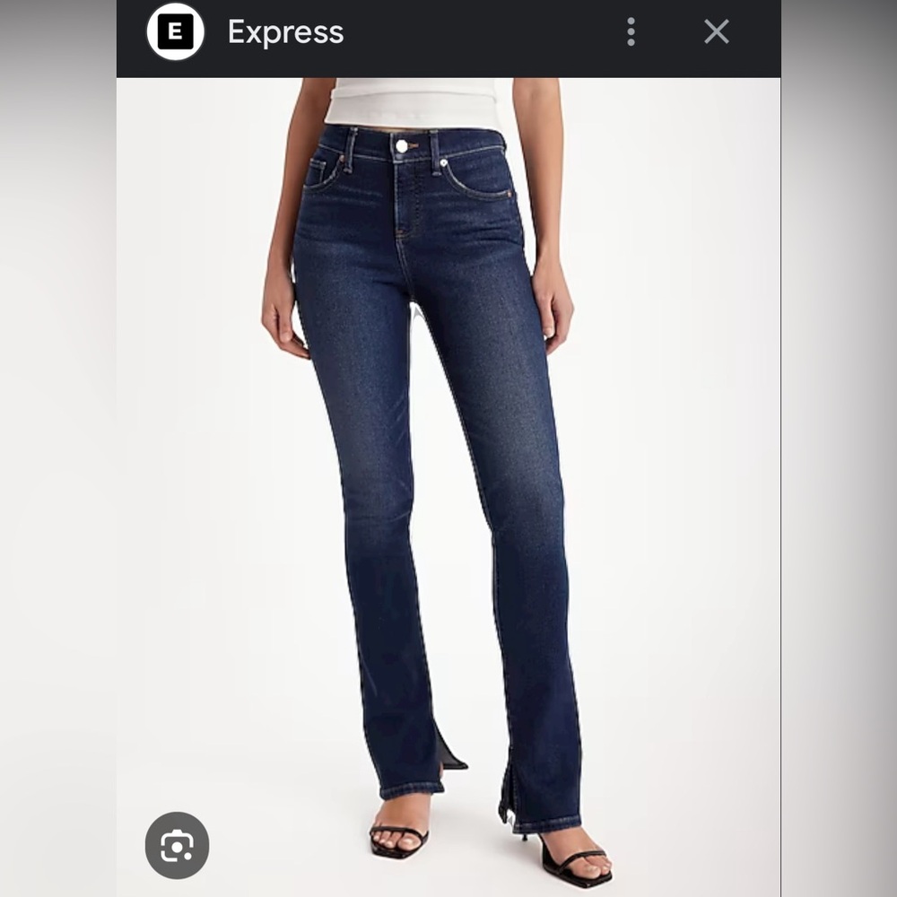 Express mid rise skyscraper jean dark wash size 2 short